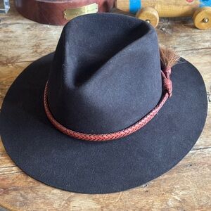 NWOT Kemosabe brown Stetson beaver 6X gun club cowboy hat felt fedora 60 7 1/2